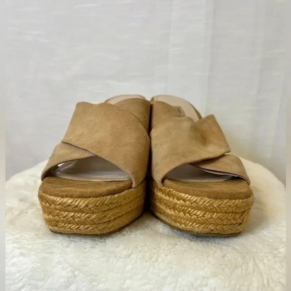 Zara Women’s Crossover Leather Wedge Sandals - Picture 5 of 11